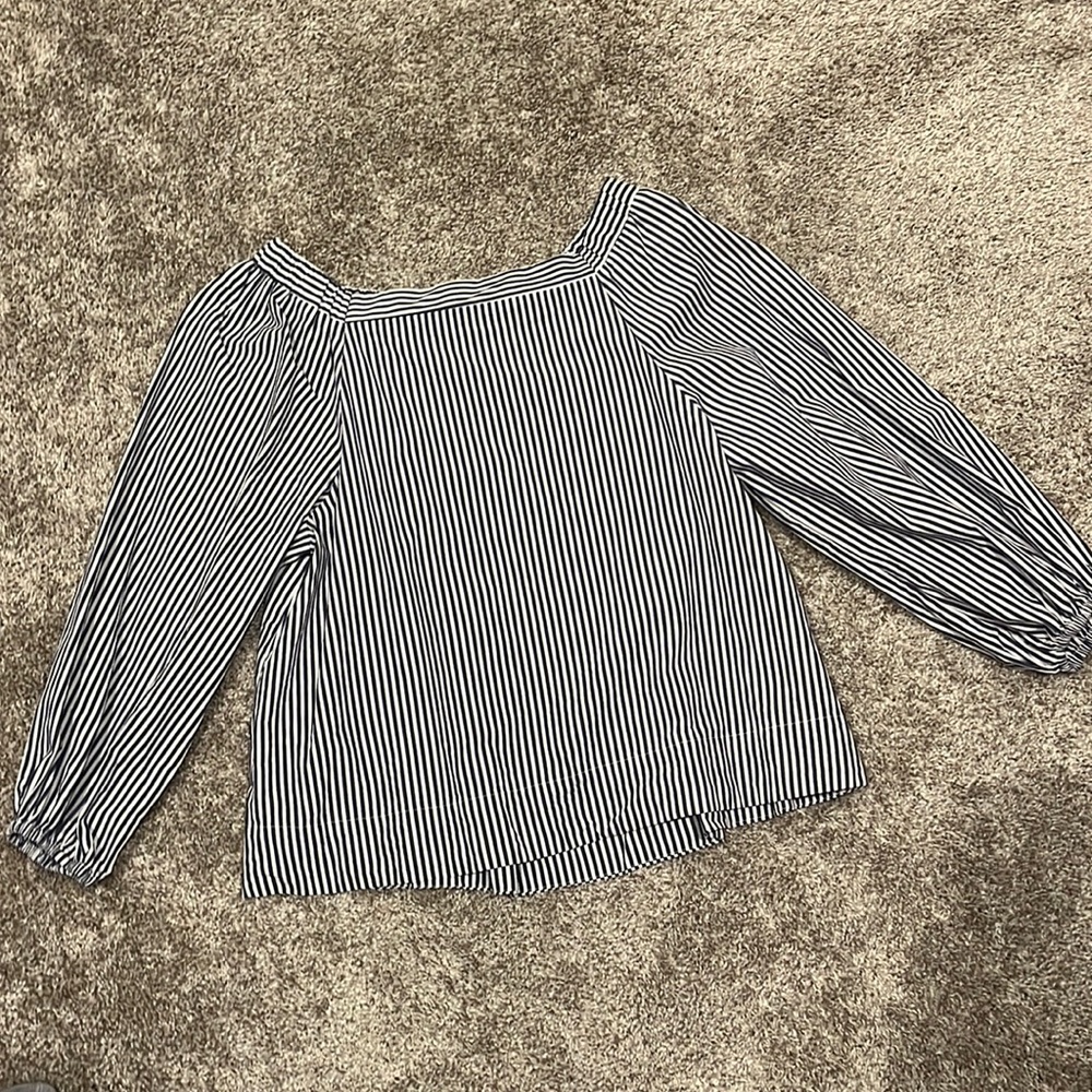 Womens off shoulder stripe top
